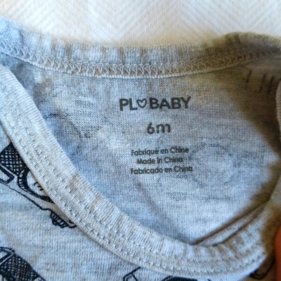 petit lem camera print short sleeve bodysuit diaper shirt 6 months baby unisex - Picture 3 of 6